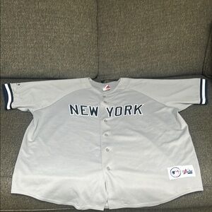Majestic Gray New York Baseball Jersey